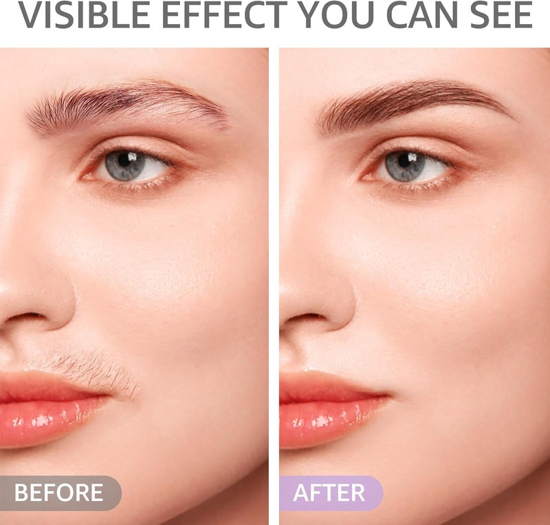 Kaphio Facial Hair Removal for Women: Electric Eyebrow Trimmer & Hair Removal Device - 2 in 1 Rechargeable Face Shaver Painless Eyebrow Shaper for Upper Lip Chin Peach Fuzz brow (Purple) - Image 2